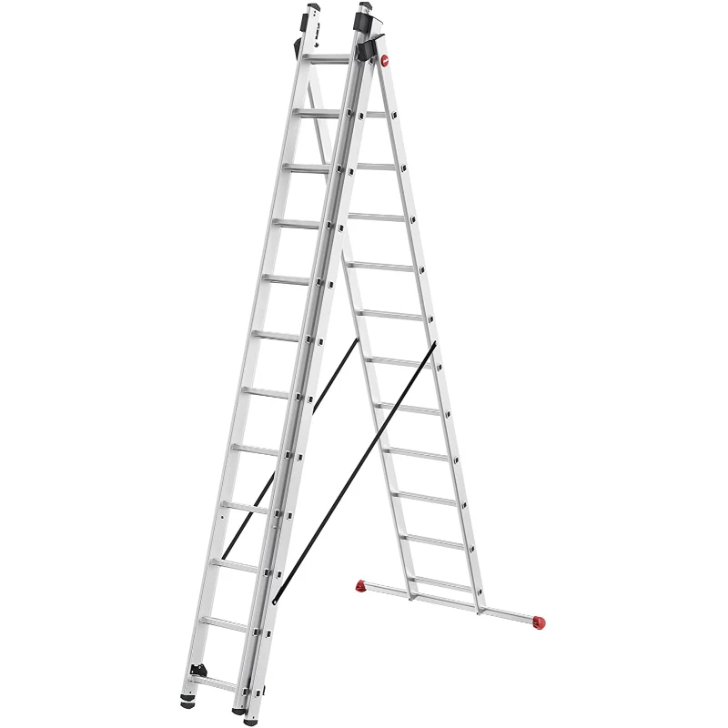 HAILO ProfiStep Combi escada em alumínio 3x12 travessas