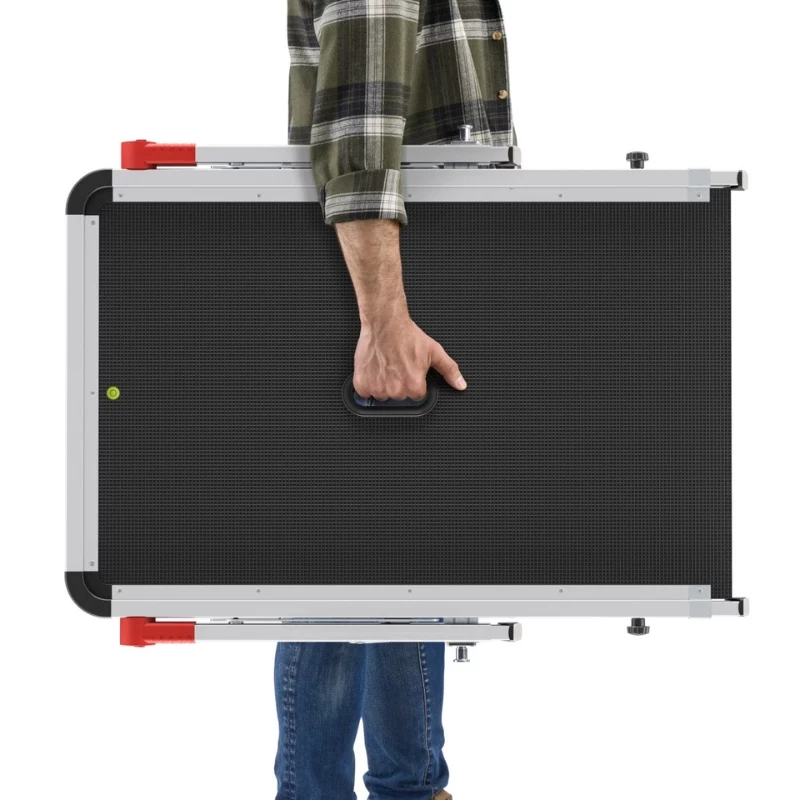 HAILO TP2 Pro plataforma para escadas – plataforma de trabalho em alumínio ajustável para escadas, 150 kg, EN 131