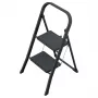HAILO K44 StandardLine escadote dobrável com barra de segurança, 2 degraus, aço, preto, 150 kg