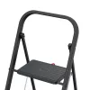 HAILO K44 StandardLine escadote dobrável com barra de segurança, 2 degraus, aço, preto, 150 kg