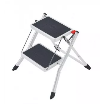 HAILO escadote dobrável MK60 StandardLine aço 2 degraus branco