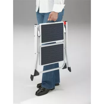 HAILO escadote dobrável MK60 StandardLine aço 2 degraus branco