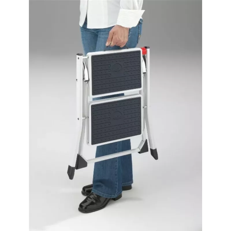 HAILO escadote dobrável MK60 StandardLine aço 2 degraus branco
