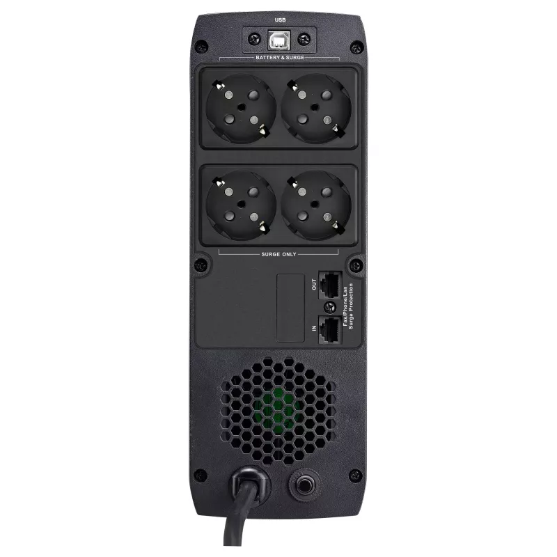 FSP ST 850 torre 850VA 510W UPS line-interactive com proteção RJ45 e 4 tomadas Schuko