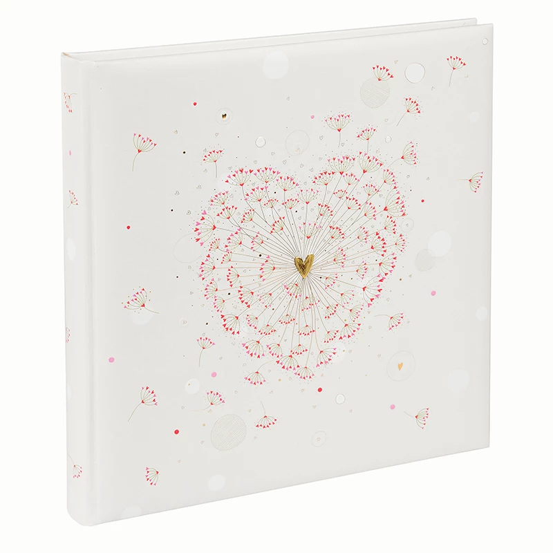 Goldbuch Golden Heart álbum de fotografias de casamento 30x31 cm, 60 páginas brancas, corações em folha dourada 08 062