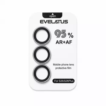 Evelatus Samsung Galaxy S26 proteção de lente da câmara Armor Clear - vidro temperado 9H, ultra fino, anti-dedadas, sem bolhas