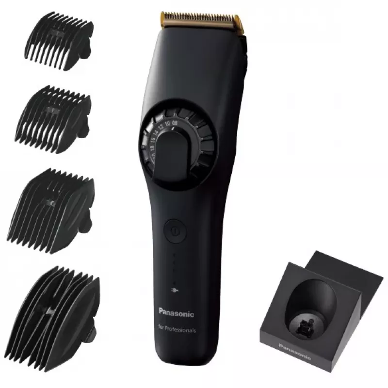 Máquina de cortar cabelo profissional Panasonic ER-DGP90 com motor linear e 3 pentes de encaixe