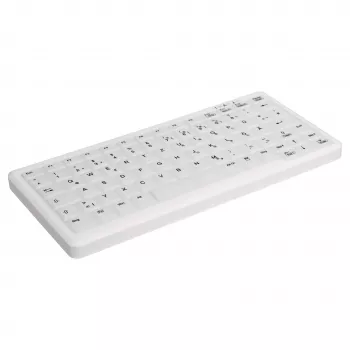 Teclado sem fios CONTOUR DESIGN Active Key MedicalKey AK-C4110, QWERTZ DE, Branco, IP68 desinfetável, recarregável