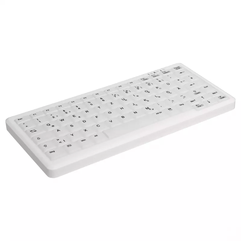 Teclado sem fios CONTOUR DESIGN Active Key MedicalKey AK-C4110, QWERTZ DE, Branco, IP68 desinfetável, recarregável