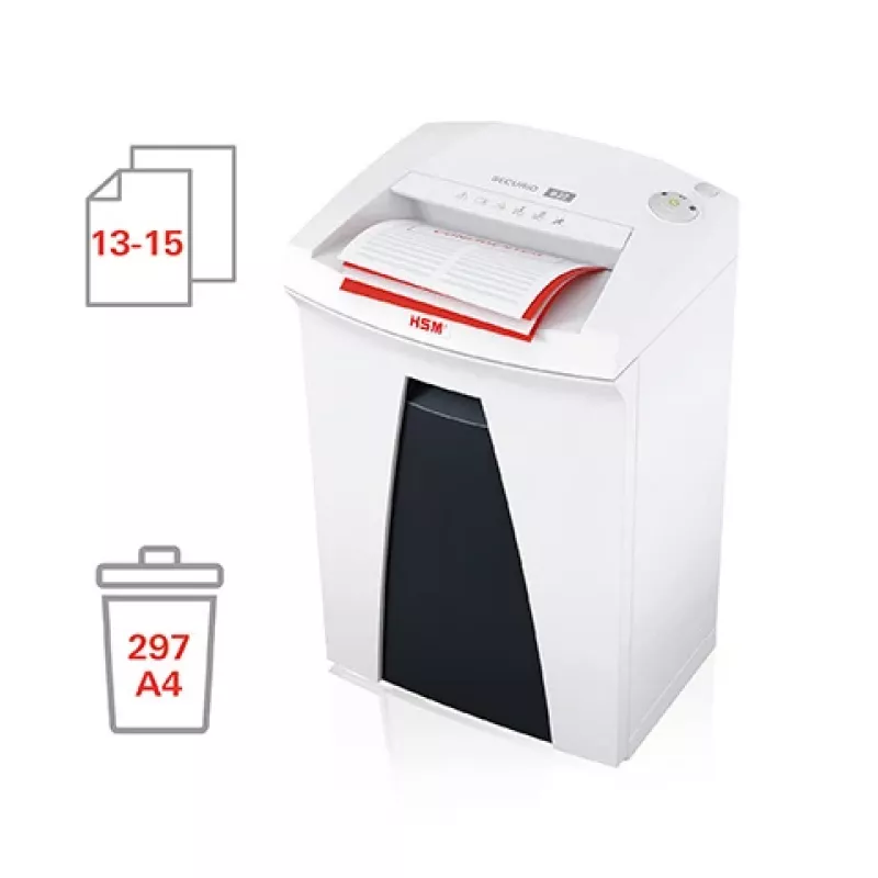 Destruidor de documentos HSM Securio B22 corte em tiras 3,9mm Branco 16 folhas