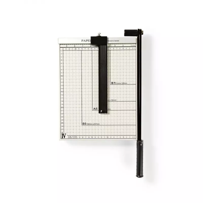 Cortador de papel rotativo Nedis PACU110A4 A4 10 folhas Preto Cinzento