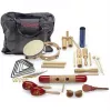 Bateria acústica júnior Stagg CPJ 05 com 5 tambores, pratos, ferragens e banco, Preto