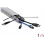 Calha para cabos Delock 40 x 25 mm - comprimento 1 m Cinzento