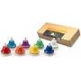 Conjunto de 8 sinos de mesa diatónicos Stagg TB SET com mecanismo de botão, codificados por cores, C5-C6