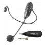Sistema de auscultador UHF sem fios Stagg SUW 12H-BK com transmissor de bolso e recetor de mesa, 12 canais, Preto