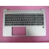 HP ProBook 450/455 G6/G7 conjunto de tampa superior com teclado francês AZERTY, sem leitor de cartão inteligente, Natural Silver