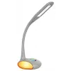 Candeeiro de secretária LED Activejet VENUS RGB cinzento com base de cor variável e função de carregamento USB