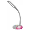 Candeeiro de secretária LED Activejet VENUS RGB cinzento com base de cor variável e função de carregamento USB