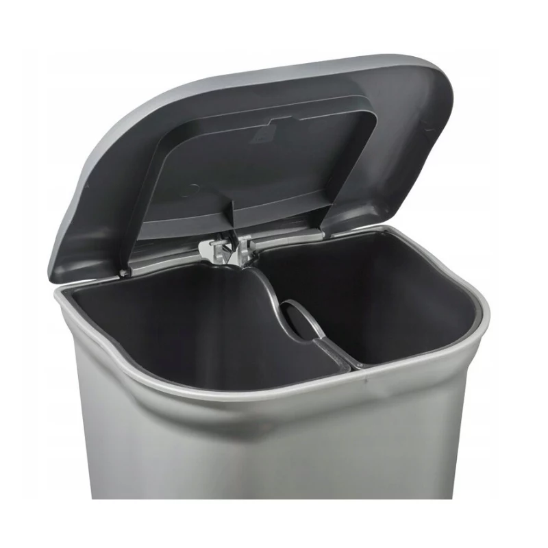 Balde de pedal KEEEPER Torge para separação de resíduos 2x11L cinzento claro