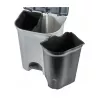 Balde de pedal KEEEPER Torge para separação de resíduos 2x11L cinzento claro
