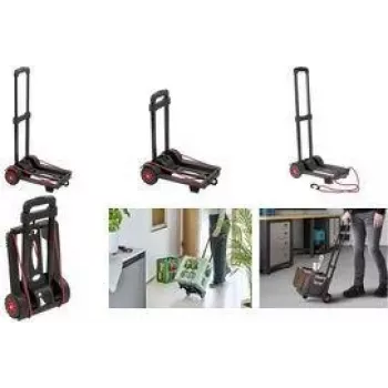 keeeper Easy-Fold Carrinho de transporte Mick, 50 kg de carga, 34 x 24,5 x 93,5 cm, Preto