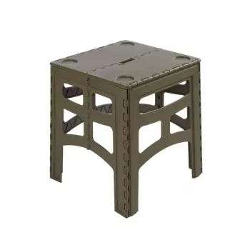KEEEPER Timo Mesa de campismo dobrável M, Verde-azeitona, Alumínio, 80 kg de carga, 46,5x44,5x55 cm