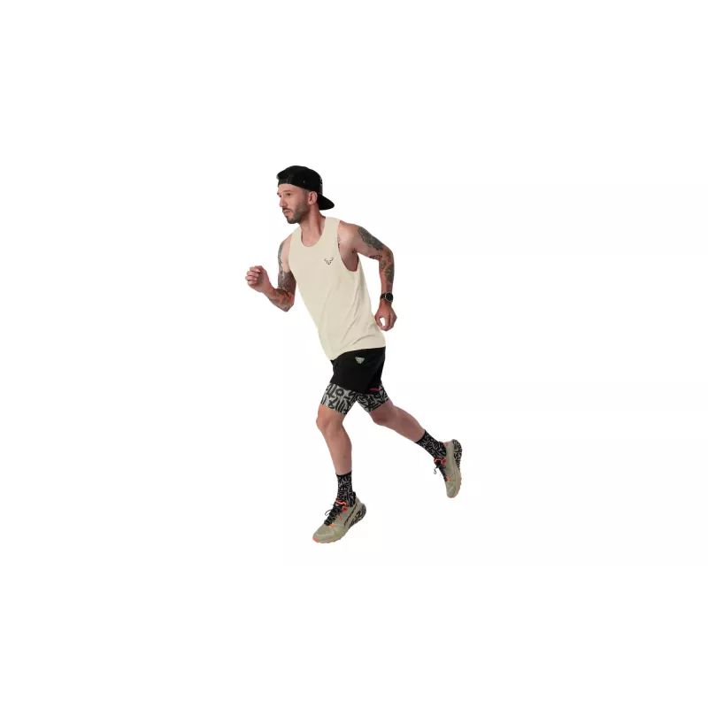 Dynafit Camisola de corrida Trail Tank para homem Overcast XL Poliéster reciclado Sem mangas