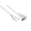 Kabelmeister Cabo de extensão Euro CEE 7/16 ficha macho para conector fêmea branco 0,75mm² 3m