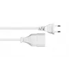 Kabelmeister Cabo de extensão Euro CEE 7/16 ficha macho para conector fêmea branco 0,75mm² 3m