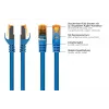 Kabelmeister Cabo de rede Cat.7 S/FTP, RJ45, TPE isento de halogéneos, azul, 0,5m