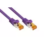KABELMEISTER Cabo de rede RJ45 Cat.7 S/FTP, 10m, violeta, TPE isento de halogéneos, 10GbE 600MHz