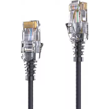 Cabo de rede PureLink AVIT Media Series Slim Cat.6 U/UTP, LSOH, 0,25 m, preto (MC1500-0025)