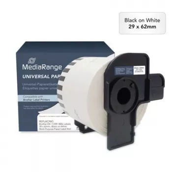 MediaRange DK-11209 etiquetas térmicas diretas compatíveis 29x62mm 800 etiquetas branco