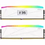 Kit de memória desktop V-Color Manta XFinity+ aRGB 32GB (2x16GB) DDR5-6400 CL32 branco