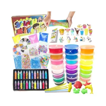 Kit DIY Slime XL iLike conjunto completo para fazer slime em casa multicolor