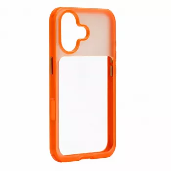 Capa híbrida Evelatus LiveCase com suporte para Apple iPhone 17 PC+TPU laranja