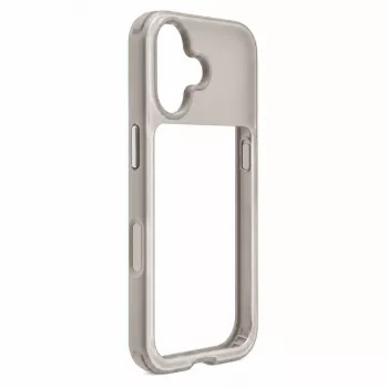 Capa híbrida Evelatus LiveCase com suporte para Apple iPhone 17 PC+TPU prateado