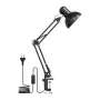 LEPRO 3100027-EU Candeeiro de secretária LED com porta de carregamento USB, 5 temperaturas de cor, 7 níveis de brilho, controlo tátil, temporizador, braço flexível, proteção ocular, Preto