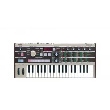 Korg microKORG Sintetizador de modelação analógica com 37 mini-teclas e vocoder, Cinzento