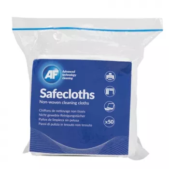 AF Safecloths 34cm x 32cm 50 unidades panos de limpeza sem pelos para ecrãs e óticas
