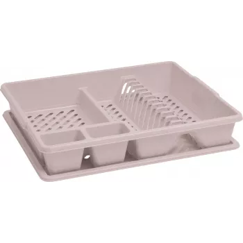 Escorredor de louça efeito rattan Curver 45x38x8,8 cm bege