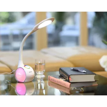 Lâmpada LED de mesa Activejet AJE-RAINBOW com base de iluminação RGB