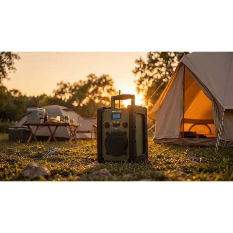 Rádio portátil survival Blaupunkt PP35BT com Bluetooth, solar, manivela, powerbank, lanterna