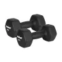 Conjunto de halteres REBEL ACTIVE ferro fundido com neoprene 2x8kg, cinzento-escuro
