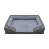 Cama sofá ortopédica premium REBEL ANIMALS para cães e gatos, extra grande, 134x106x20 cm, capa removível e lavável, base antiderrapante, impermeável, hipoalergénica, cinzento