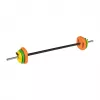 Conjunto de halteres REBEL ACTIVE 20 kg ferro fundido com barra de 140 cm