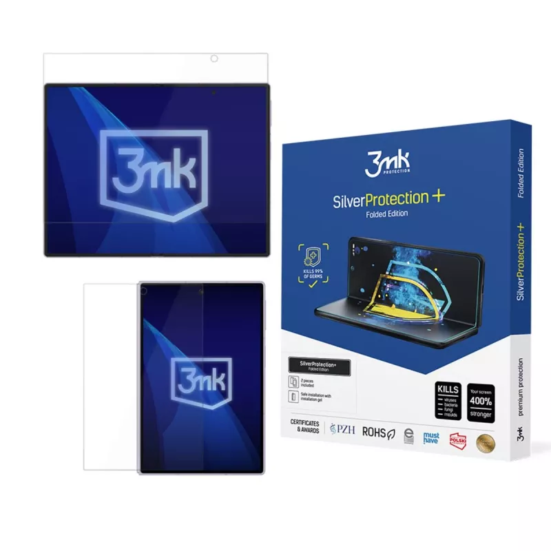 3MK SilverProtection+ Folded Edition película protetora de ecrã antimicrobiana para Samsung Galaxy Z Fold8