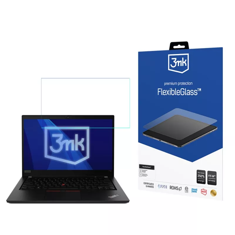 3MK PROTECTION Lenovo ThinkPad P14s Gen 2 película de proteção de ecrã FlexibleGlass - 14 inch, vidro híbrido 7H, 0,3mm