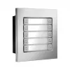 BCS-PAN-P10-N posto de painel exterior para intercomunicador de 2 fios – câmara 2MP, grande angular 125°, IP65, IK07, prateado/cinzento