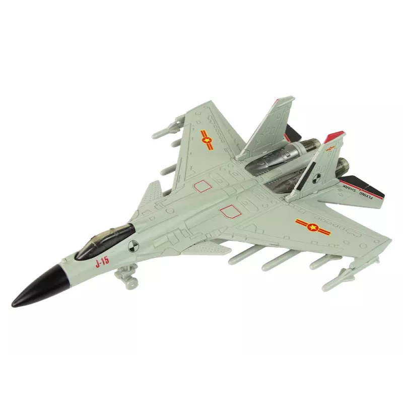 LEAN TOYS 15410 avião de combate com propulsão por fricção cinzento 1:72